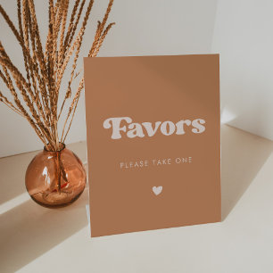 Signe De Table Sucre Brown rétro élégant Mariage Faveurs