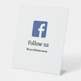 Signe De Table suivez-nous facebook nom d'utilisateur médias soci