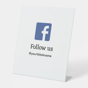 Signe De Table suivez-nous facebook nom d'utilisateur médias soci