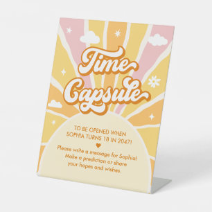 Signe De Table Sun 1er Anniversaire Fille Heure Capsule