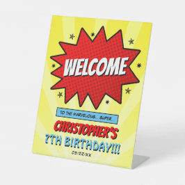 Signe De Table Superhero Comic Book N'importe quel âge Anniversai