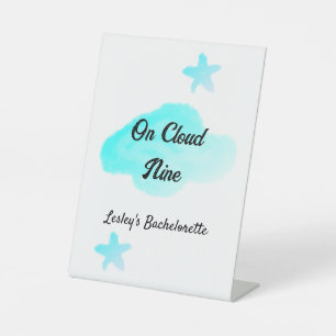 Signe De Table Sur un nuage neuf nuages pastel bleu étoile enterr