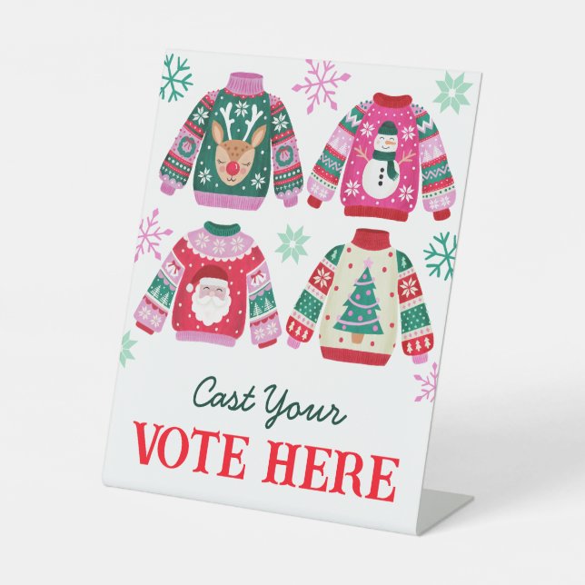 Signe De Table Sweat moche Cast Your Vote Sign (Recto)