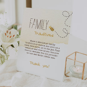 Signe De Table Sweet Bumble Bee Baby shower Traditions familiales
