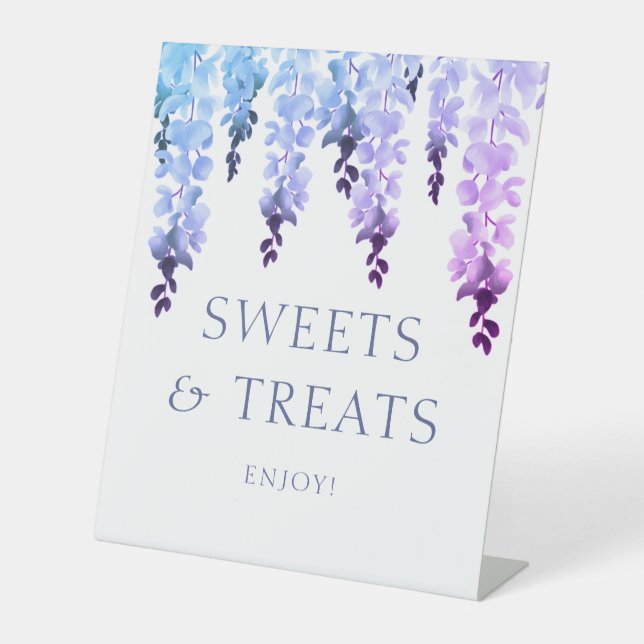 Signe De Table Sweets & Traitements Modern Floral Mariage Événeme (Recto)
