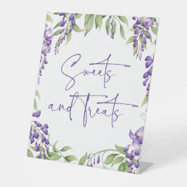Signe De Table Sweets & Traitements Modern Floral Script Mariage 