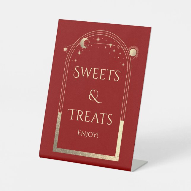 Signe De Table Sweets & Traitements Mystical Red Gold Mariage (Recto)