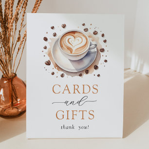 Signe De Table Symbole Baby shower de café Cartes et cadeaux