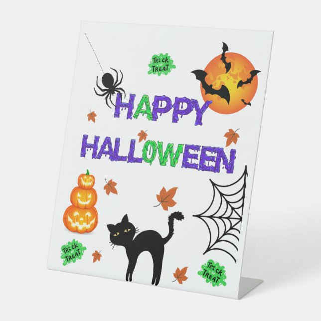Signe De Table SYMBOLE BÉNÉFICIAIRE D'Halloween (Recto)