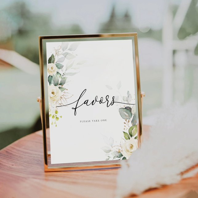 Signe De Table Symbole blanc Roses Fête des mariées Faveurs (Créateur téléchargé)
