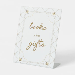 Signe De Table Symbole de Baby shower d'abeilles miel