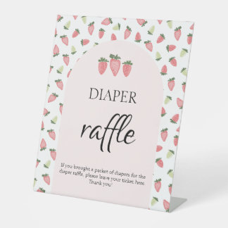 Signe De Table Symbole de Baby shower de fraise sauvage