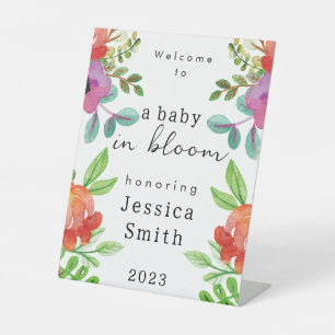 Signe De Table Symbole de bienvenue "Baby in Bloom"