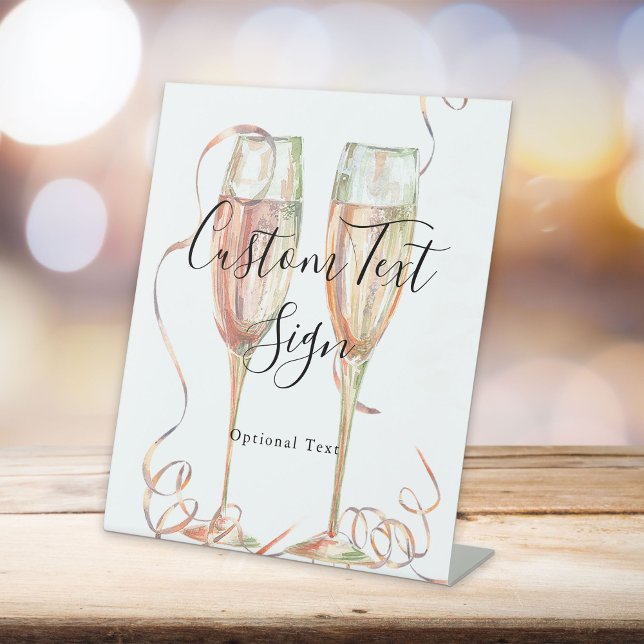 Signe De Table SYMBOLE DE Champagne Élégant (Créateur téléchargé)