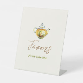 Signe De Table Symbole de charmante Tea Party Chamomile