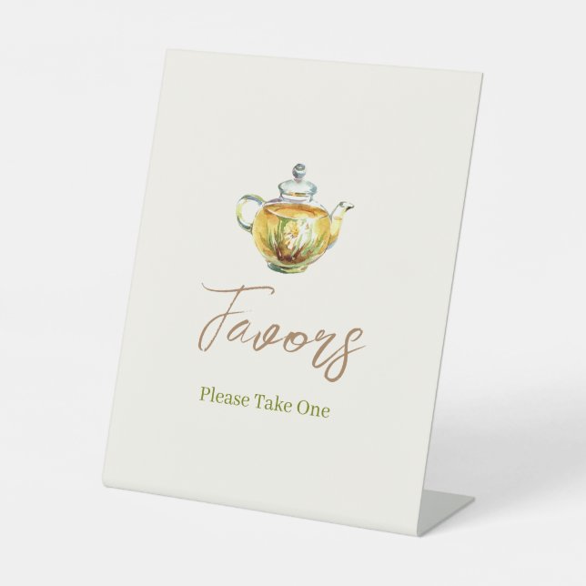 Signe De Table Symbole de charmante Tea Party Chamomile (Recto)