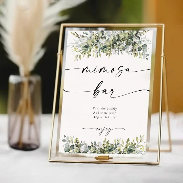 Signe De Table Symbole de la barre verte Mimosa (Créateur téléchargé)