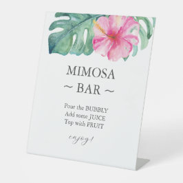 Signe De Table Symbole de la Fête des mariées tropicale Hibiscus 