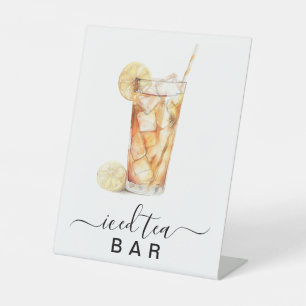 Signe De Table Symbole de la fête du thé glacé