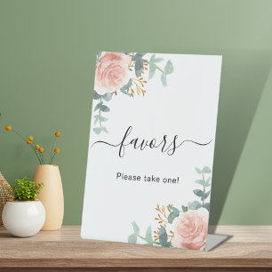 Signe De Table Symbole de l'eucalyptus rose pâle