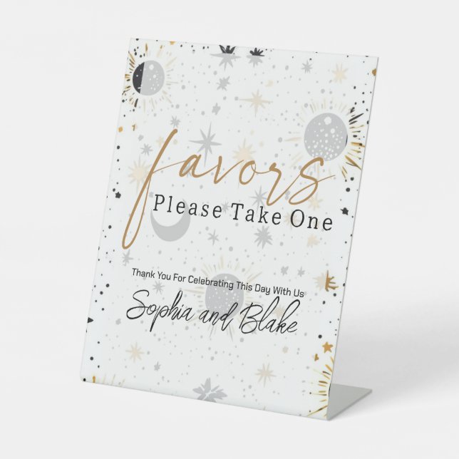 Signe De Table Symbole de mariage céleste Faveurs (Recto)