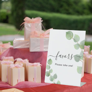 Signe De Table Symbole de mariage eucalyptus vert