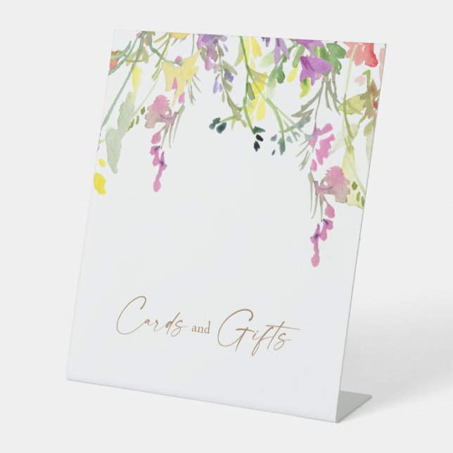 Signe De Table Symbole de mariage fleur sauvage Cartes et cadeaux (Recto)