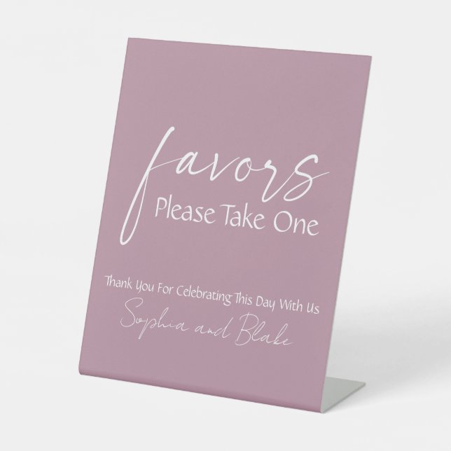 Signe De Table Symbole de mariage rose Faveurs (Recto)