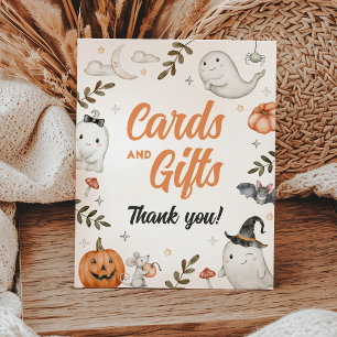 Signe De Table Symbole des cartes et cadeaux de fête d'Halloween