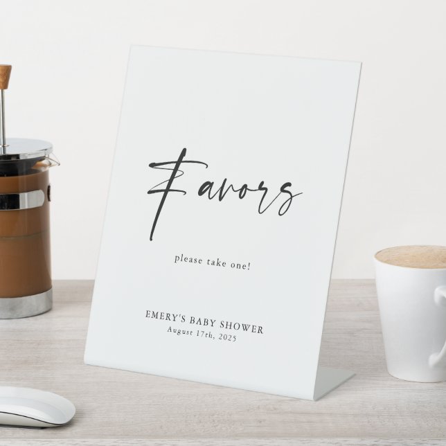 Signe De Table Symbole des faveurs Baby showers modernes (In SItu)