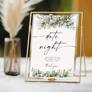 Signe De Table Symbole des idées de nuit de la plante verte