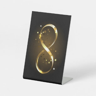 Signe De Table Symbole d'infini doré