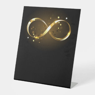 Signe De Table Symbole d'infini doré
