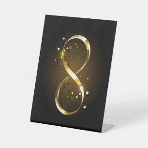Signe De Table Symbole d'infini doré