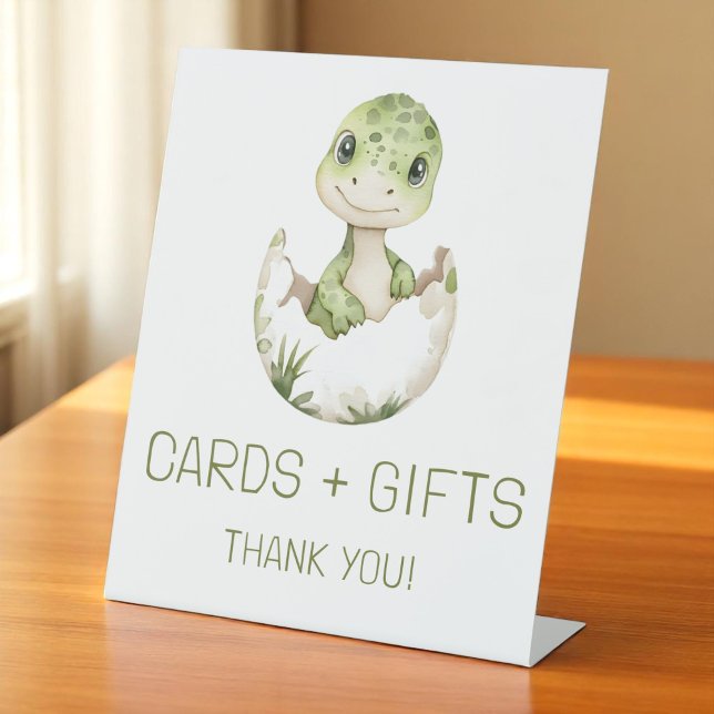 Signe De Table Symbole du Baby shower Cartes et Cadeaux Cute Dino (Créateur téléchargé)
