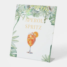 Signe De Table Symbole du socle de boisson Tropical Aperol Spritz