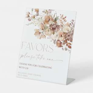 Signe De Table Symbole favori boho automne brun rustique floral