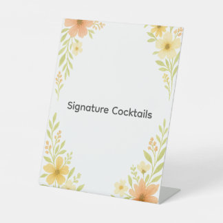 Signe De Table SYMBOLE Fleur sauvage Rustique Mariage Tabletop