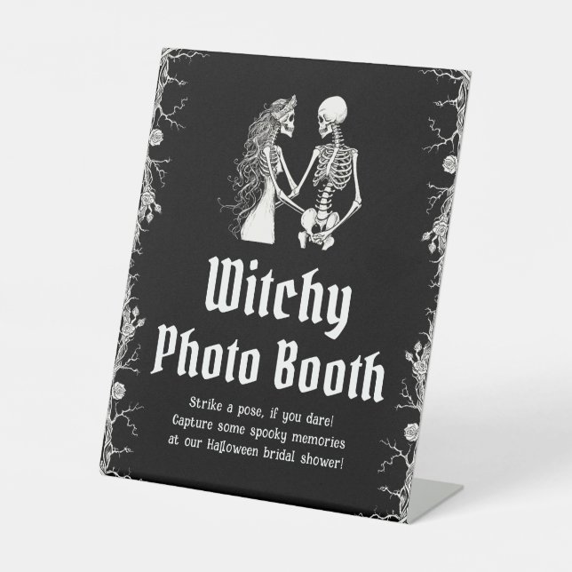 Signe De Table Symbole gothique Halloween Squelette de cuisine (Recto)