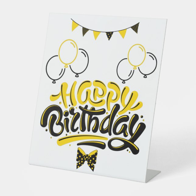 SIGNE DE TABLE SYMBOLE JOYEUX ANNIVERSAIRE FUN (Recto)