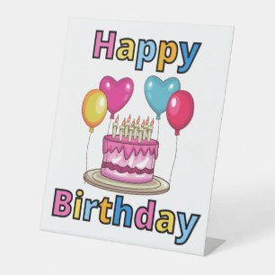 SIGNE DE TABLE SYMBOLE JOYEUX DU POUSSIÈRE D'ANNIVERSAIRE