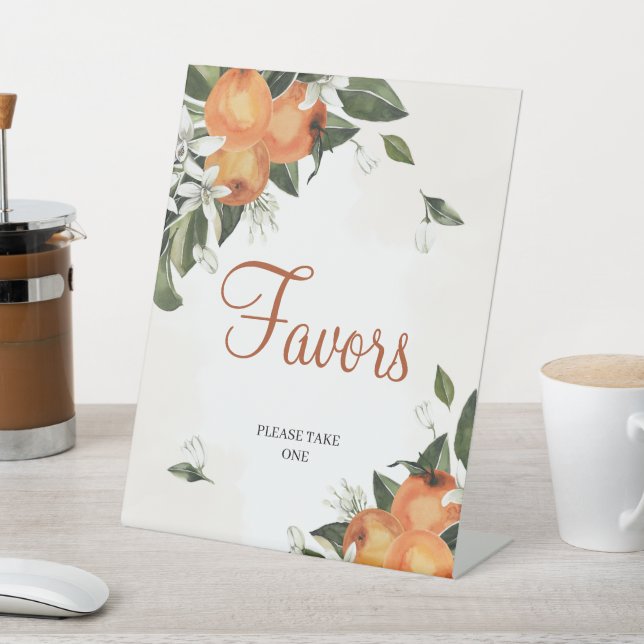 Signe De Table Symbole Lilies & Orange Floral Douche Favors (In SItu)