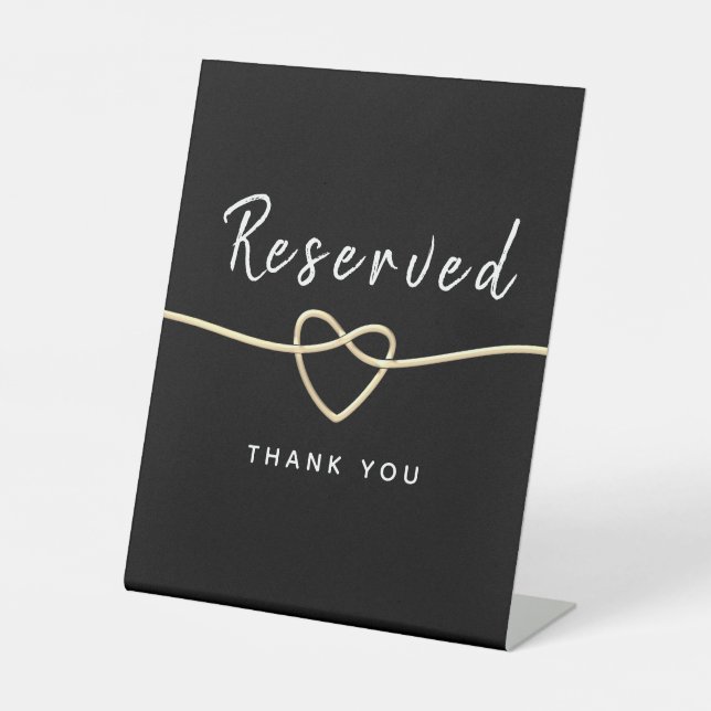 Signe De Table Symbole Mariage de calligraphie moderne (Recto)