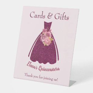 Signe De Table Symbole moderne Quinceañera Parties scintillant Go