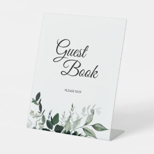 Signe De Table Symbole Neutre Botanique Mariage Livre d'Invité