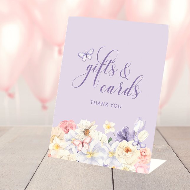 Signe De Table Symbole nuptial des cadeaux de papillon (Butterfly Gifts Bridal Sign
)