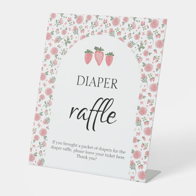 Signe De Table SYMBOLE PARFUM Fraise ET Baby shower Rose (Recto)