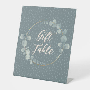 Signe De Table SYMBOLE PERSONNALISÉ Eucalyptus Aquarelle