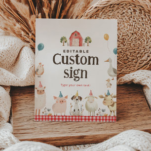 Signe De Table Symbole personnalisé pour l'anniversaire de la fer