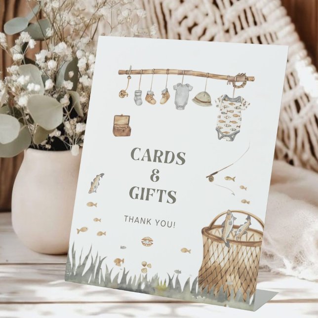 Signe De Table Symbole Petit Pêcheur Cartes de Baby shower et Cad (Créateur téléchargé)